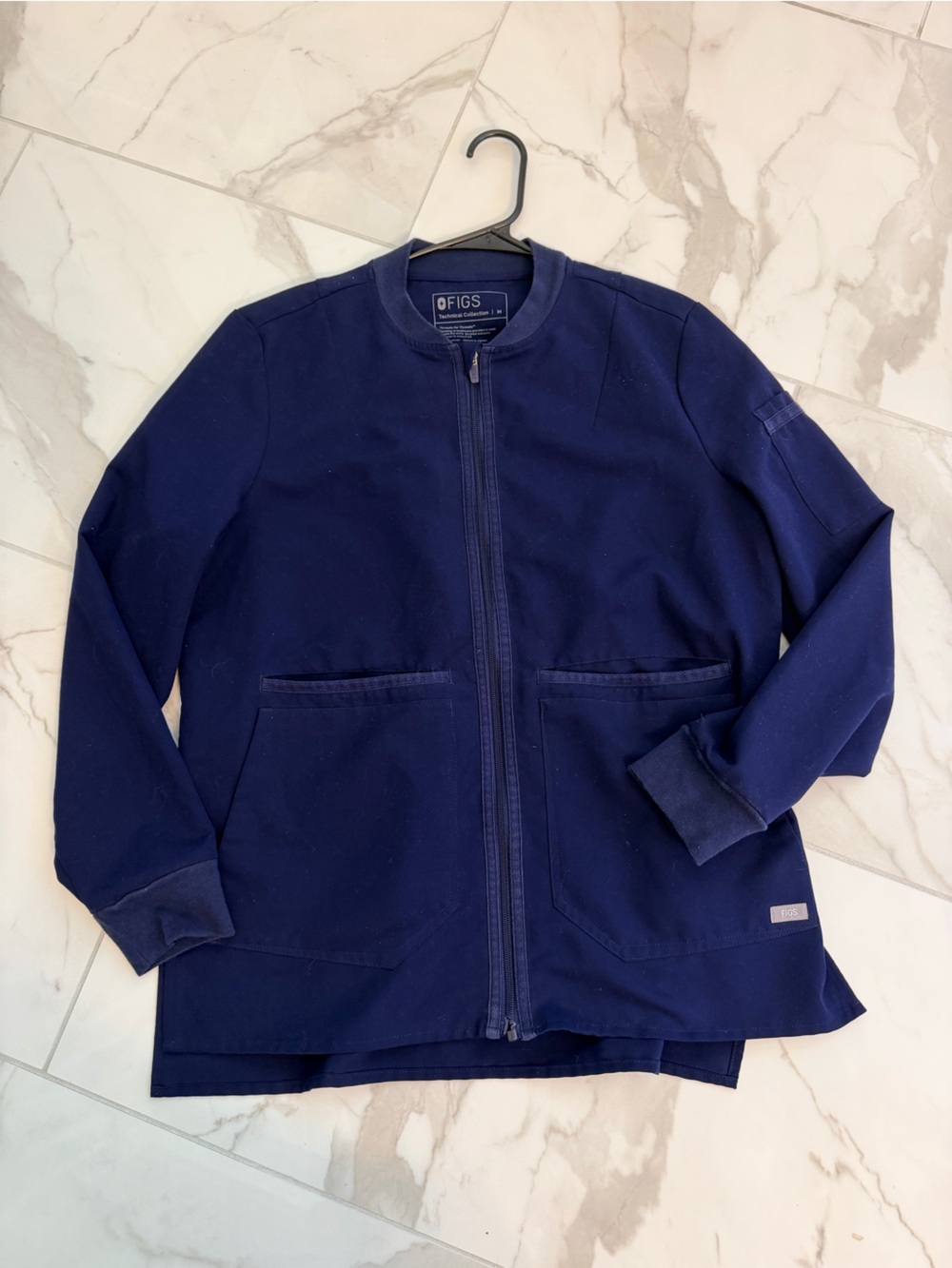 FIGS Women's Navy Zip Jacket
